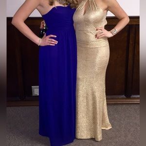 Lulus strapless blue maxi dress size medium